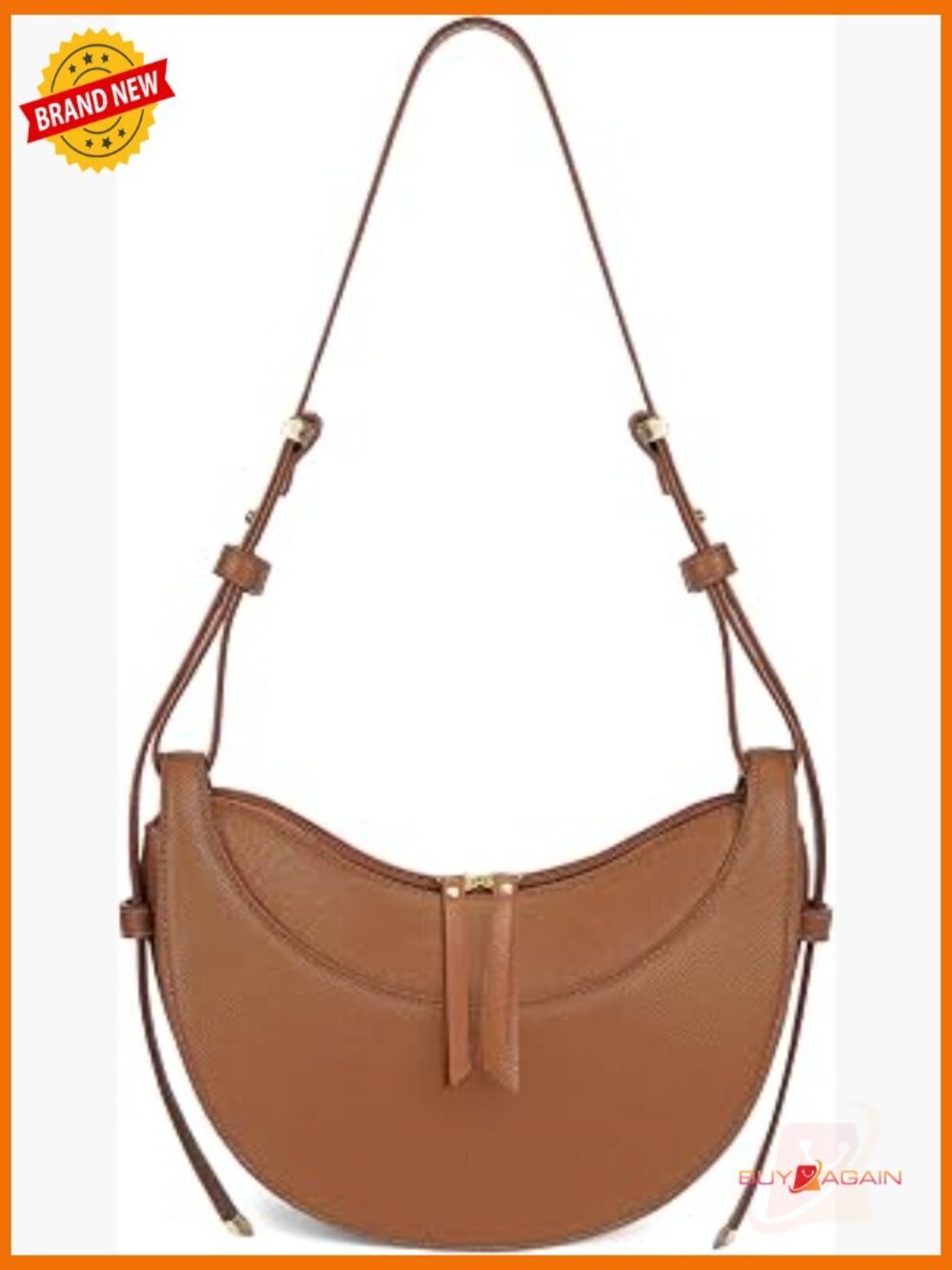 Small Saddle Purse Faux Leather Crossbody Bag Adjustable Strap Daily Use